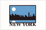 new york skyline note card free svg