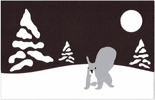 winter magic note card free svg